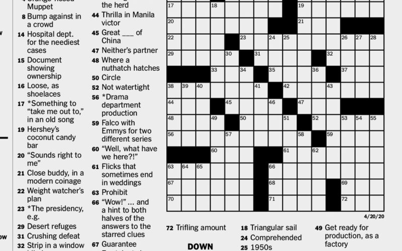 XL Nyt Crossword: From Concept to Popular Puzzle Answer